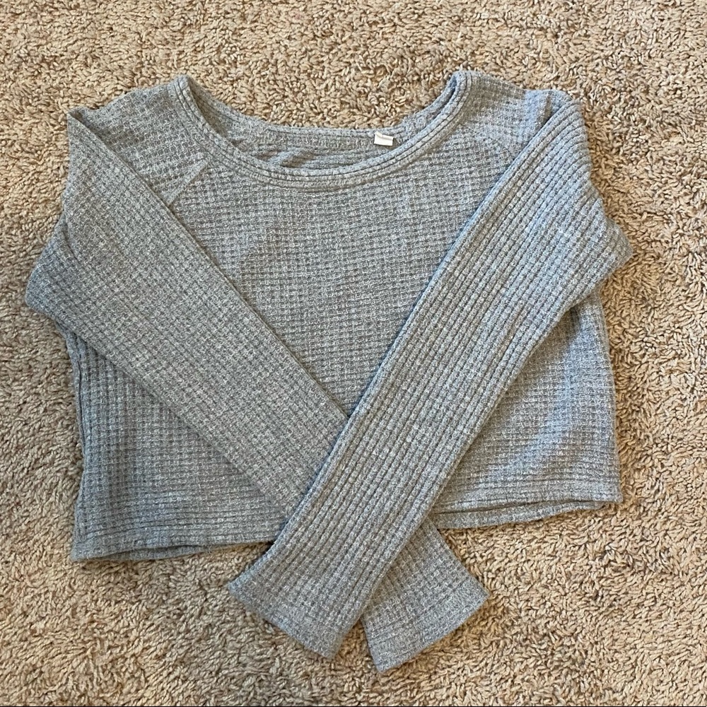 Slightly cropped knitted sweater